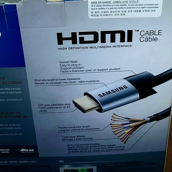 **$5 w/Bundle** 6.5ft Samsung High Speed HDMI Cable - Picture 2 of 3